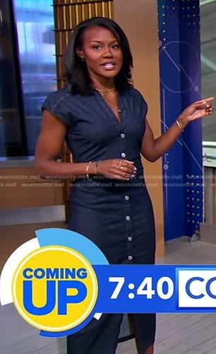 Janai’s denim midi shirtdress on Good Morning America
