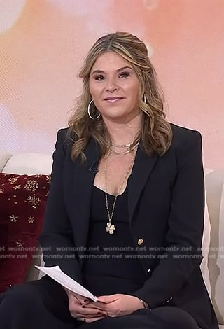 Jenna’s black jumpsuit and blazer on Today
