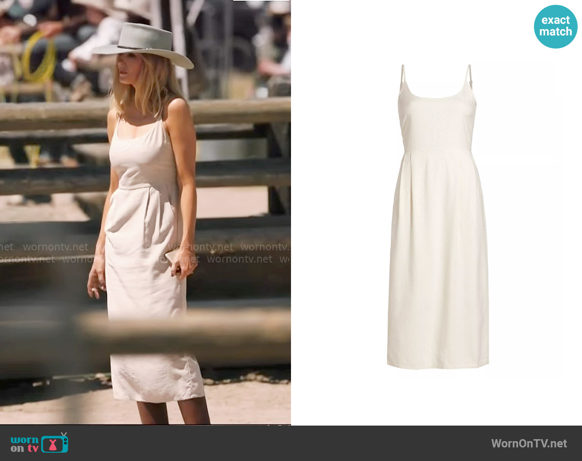 Jenni Kayne Rove Dress in Ivory worn by Beth Dutton (Kelly Reilly) on Yellowstone