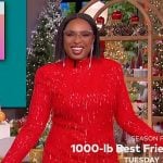 Jennifer’s red sequin mini dress on The Jennifer Hudson Show