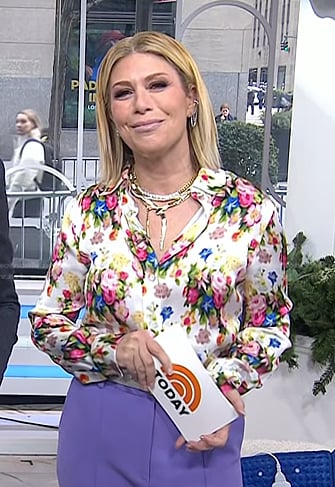 Jill’s white floral shirt on Today