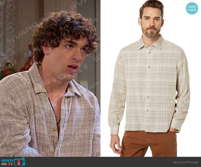 John Varvatos Over Shirt with Straight Bottoms Hem worn by Aaron Greene (Louis Tomeo) on Days of our Lives