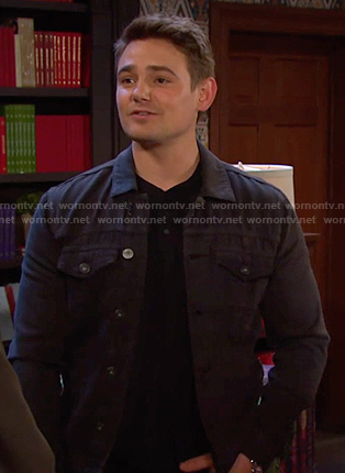 Johnny’s black denim jacket on Days of our Lives