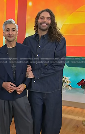 Jonathan’s denim shirt and wide leg jeans on Today