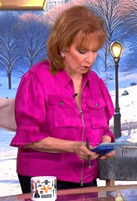 Joy’s pink utility jacket on The View