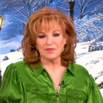 Joy’s green satin utility top on The View