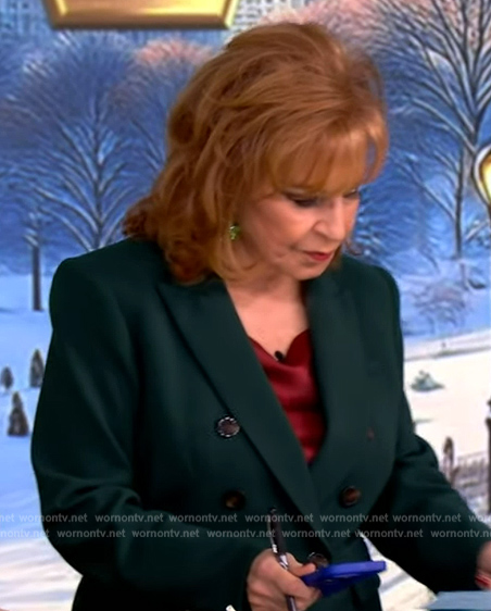 Joy’s green double breasted blazer on The View