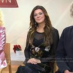 Karen Fairchild’s black floral lace trim dress on Today