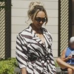 Karen’s zebra stripe blazer dress on The Real Housewives of Potomac