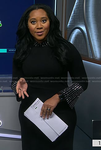Kay’s black embellished dress on NBC News Daily