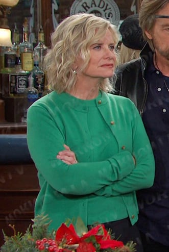 Kayla’s green cardigan on Days of our Lives