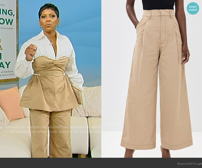 Kika Vargas Olympe Pleated Wide-Leg Pants worn by Tamron Hall on Tamron Hall Show