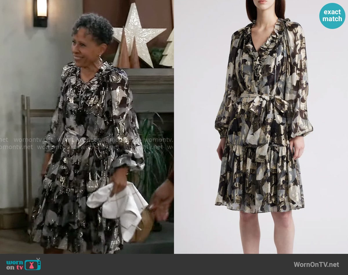 Kobi Halperin Jenson Dress worn by Stella Henry (Vernee Watson) on General Hospital