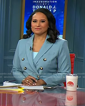 Krsiten’s blue double breasted blazer on Today