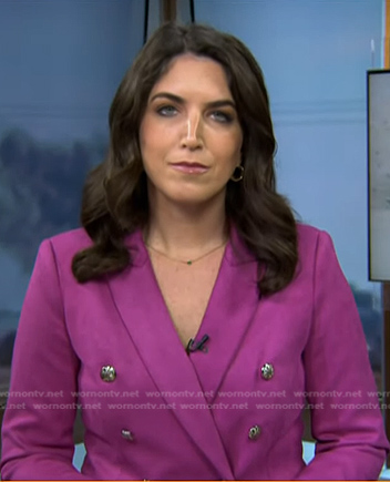 Liz’s purple suede blazer on Today