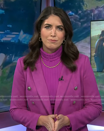 Liz’s purple suede blazer on Today