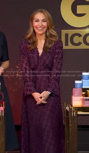 Lori’s purple dotted mesh dress on Good Morning America