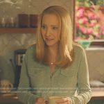 Lydia’s mint green button down shirt on No Good Deed