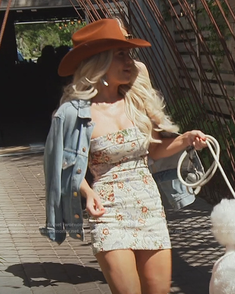 Madison’s floral strapless mini dress on Southern Charm