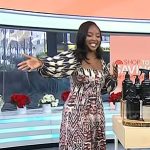 Makho’s mixed print midi dress on Today