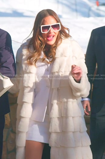 Meredith’s white fur coat on The Real Housewives of Salt Lake City