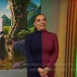 Michelle Miller’s two-tone dress on CBS Mornings