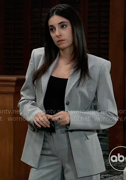 Molly’s grey suit on General Hospital