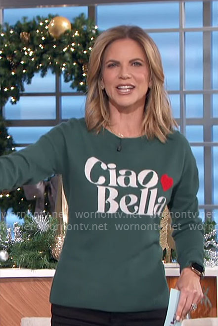 Natalie’s Ciao Bella sweater on The Talk