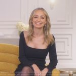 Nichole black square neck dress on Paris and Nicole The Encore