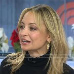 Nicole Richie’s gold drop earrings on Today
