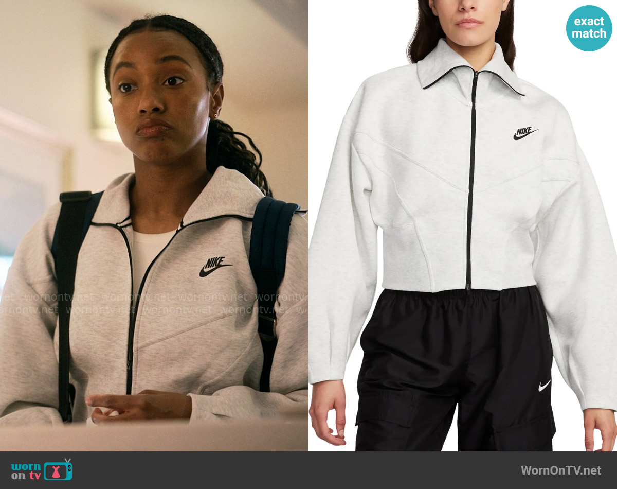 Nike Sportswear Tech Fleece Loose Full Zip Track Jacket worn by Whitney Chase (Alyah Chanelle Scott) on The Sex Lives of College Girls