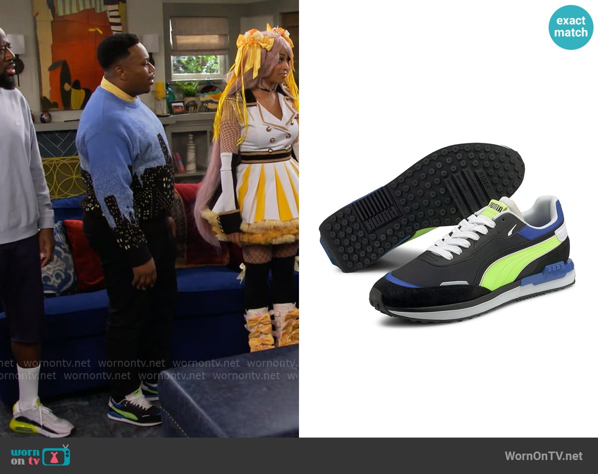 Puma City Rider Electric Sneaker worn by Marty (Marcel Spears) on The Neighborhood