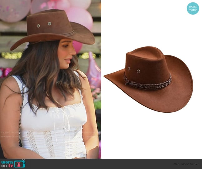Qwinee Cowgirl Hat worn by Leva Bonaparte on Southern Charm