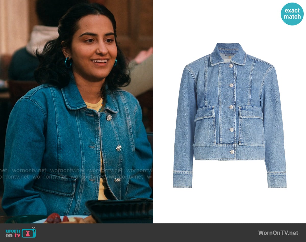 Rails Bianca Jacket worn by Bela Malhotra (Amrit Kaur) on The Sex Lives of College Girls