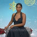 Rajni Jacques’s black halter neck midi dress on Today