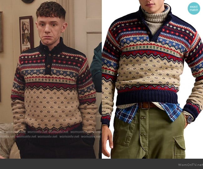 Ralph Lauren Nordic Sweater worn by Jacob Hill (Chris Perfetti) on Abbott Elementary