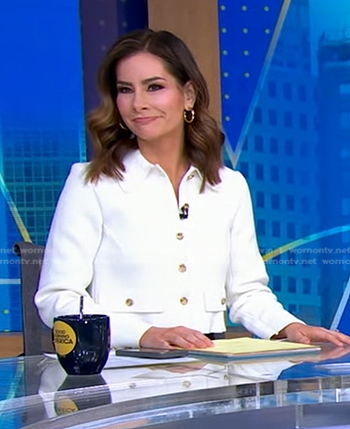 Rebecca’s white jacket on Good Morning America