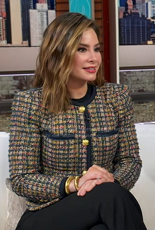 Rebecca’s tweed jacket on Good Morning America