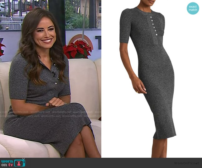 Reiss Sandy Wool Blend Rib Sweater Dress worn by Kaylee Hartung on Today