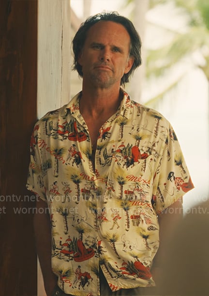 Rick’s Mexico print shirt on The White Lotus