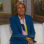 Robin’s multicolor print shirt on Good Morning America Robin’s multicolor print shirt on Good Morning America