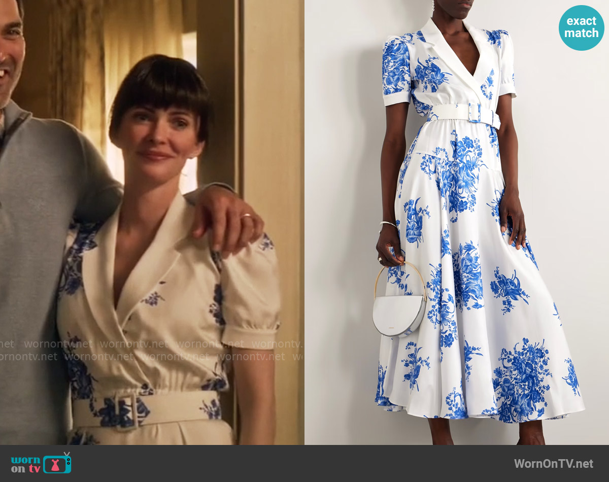 Rodarte Floral Silk Twill Shirtdress worn by Lois Lane (Elizabeth Tulloch) on Superman and Lois