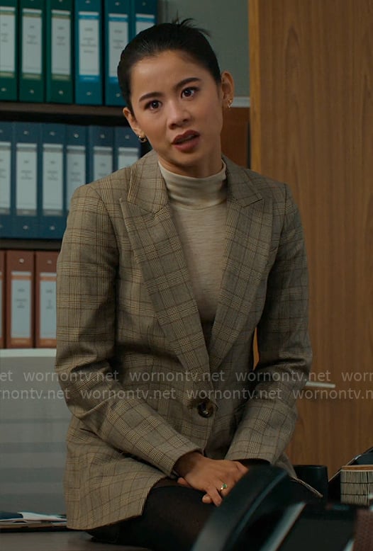 Sarah’s plaid blazer on Matlock