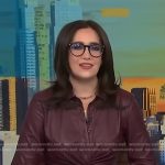 Savannah’s leather twist front shirt on NBC News