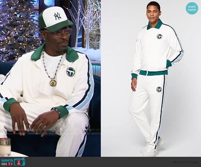 Sergio Tacchini Monte Track Jacket worn by Pete Rock on The Kelly Clarkson Show
