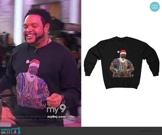 Temple and Kardy Biggie Clause Crewneck Sweatshirt worn by Jawn Murray on Sherri