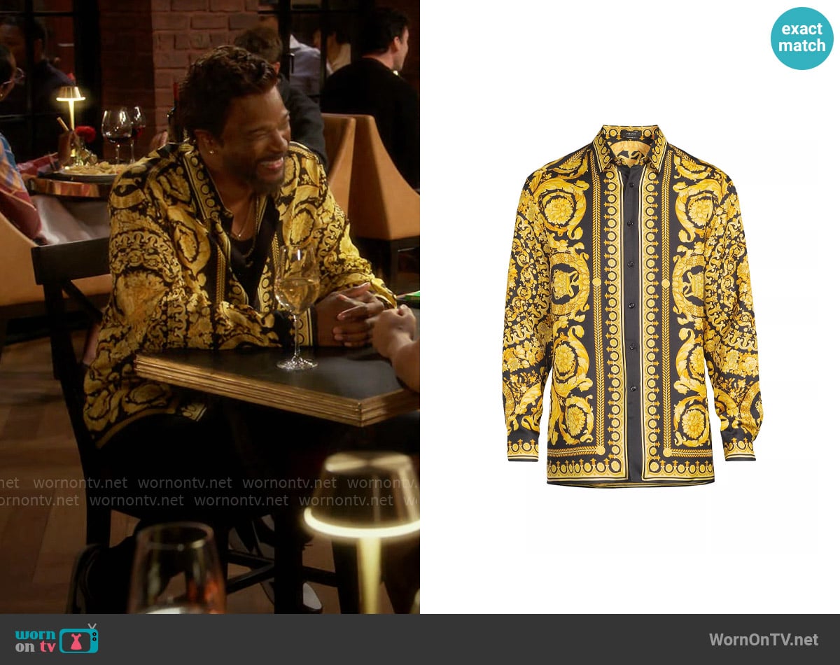 Versace Barocco Silk Shirt worn by Poppa (Damon Wayans) on Poppas House