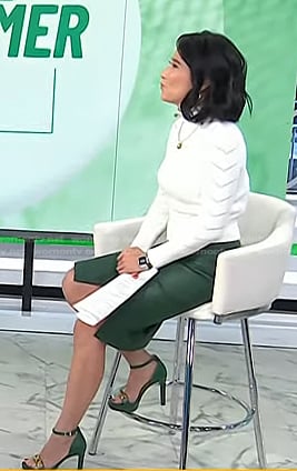 Vicky’s green studded heel sandals on Today