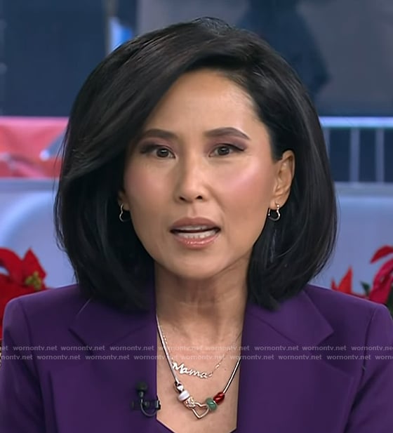 Vicky’s silver and red heart necklace on Today