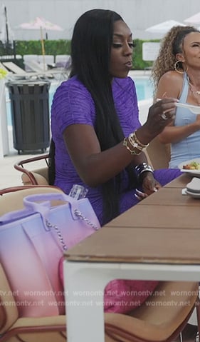 Wendy’s pink ombre tote on The Real Housewives of Potomac